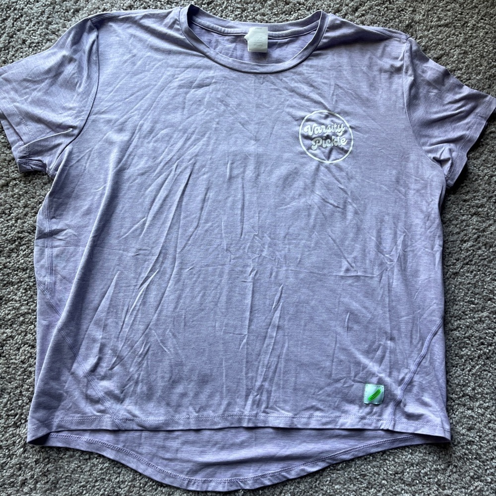 NEW Varsity Pickle - Purple Performance Tech Short Sleeve Shirt - large
